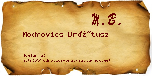 Modrovics Brútusz névjegykártya